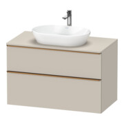Duravit Meuble sous-lavabo D-Neo 100x55 cm, blanc brillant, 2 tiroirs, 1 porte, 1 plan