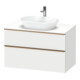 Duravit Meuble sous lavabo D-Neo 100x55 cm, blanc/gris, 2 tiroirs, 1 porte, 1 plan-1