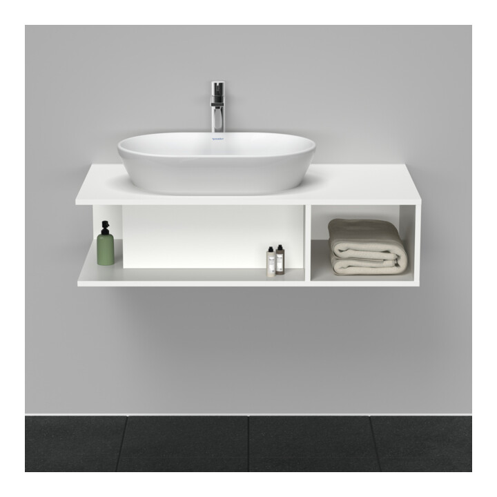 Duravit Meuble sous lavabo D-Neo 100x55 cm, blanc mat, 1 tiroir, 1 console, suspendu