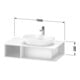 Duravit Meuble sous lavabo D-Neo 100x55 cm, blanc mat, 1 tiroir, 1 porte, suspendu