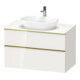 Duravit Meuble sous-lavabo D-Neo 100x55 cm, blanc poli, 2 tiroirs, 1 porte, 1 plan-1
