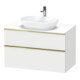 Duravit Meuble sous lavabo D-Neo 100x55 cm, blanc poli/mat, 2 tiroirs, 1 porte, 1 plan-1