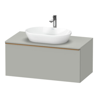 Duravit Meuble sous lavabo D-Neo 100x55 cm, chêne brossé/gris, 1 tiroir, 1 porte, suspendu