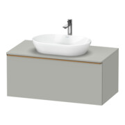 Duravit Meuble sous lavabo D-Neo 100x55 cm, chêne brossé/gris, 1 tiroir, 1 porte, suspendu-1
