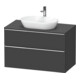 Duravit Meuble sous-lavabo D-Neo 100x55 cm, chr/gris m, 2 tiroirs, 1 porte, 1 tablette-1