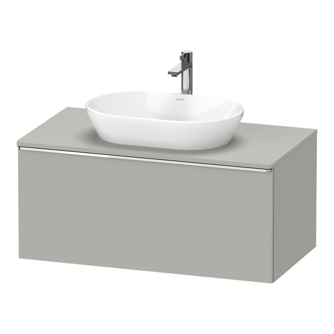 Duravit Meuble sous-lavabo D-Neo 100x55 cm, chrome/mat, 1 tiroir, 1 porte, suspendu