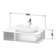 Duravit Meuble sous lavabo D-Neo 100x55 cm, E N, 1 tiroir, 1 console, suspendu-3