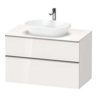 Duravit Meuble sous-lavabo D-Neo 100x55 cm, ES blanc/gris, 2 tiroirs, 1 porte, 1 plan