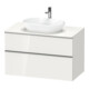 Duravit Meuble sous-lavabo D-Neo 100x55 cm, ES blanc/gris, 2 tiroirs, 1 porte, 1 plan-1