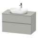 Duravit Meuble sous lavabo D-Neo 100x55 cm, ES chêne gris/mat, 2 tiroirs, 1 porte, 1 plan-1
