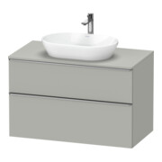 Duravit Meuble sous lavabo D-Neo 100x55 cm, ES chêne gris/mat, 2 tiroirs, 1 porte, 1 plan