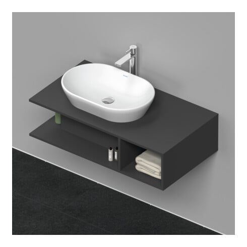 Duravit Meuble sous-lavabo D-Neo 100x55 cm, gris, 1 tiroir, 1 porte, suspendu