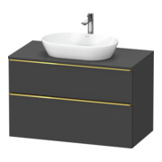 Duravit Meuble sous lavabo D-Neo 100x55 cm, gris, 2 tiroirs, 1 porte, 1 plan-1