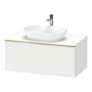 Duravit Meuble sous-lavabo D-Neo 100x55 cm, gris poli/blanc mat, 1 tiroir, 1 porte, suspendu