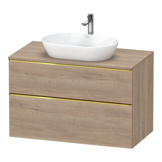 Duravit Meuble sous-lavabo D-Neo 100x55 cm, gris poli/émeri, 2 tiroirs, 1 porte, 1 plan
