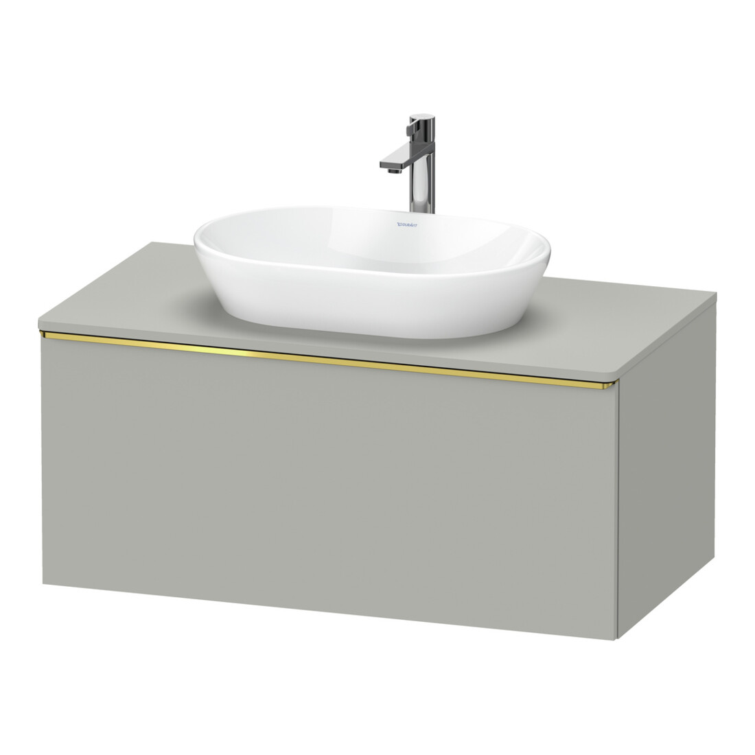 Duravit Meuble sous lavabo D-Neo 100x55 cm, gris poli/gr mat, 1 tiroir, 1 porte, suspendu