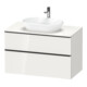 Duravit Meuble sous-lavabo D-Neo 100x55 cm, noir/blanc, 2 tiroirs, 1 porte, 1 plan-1