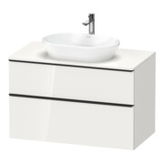 Duravit Meuble sous-lavabo D-Neo 100x55 cm, noir/blanc, 2 tiroirs, 1 porte, 1 plan