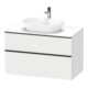 Duravit Meuble sous-lavabo D-Neo 100x55 cm, noir/blanc mat, 2 tiroirs, 1 porte, 1 plan-1