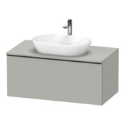 Duravit Meuble sous lavabo D-Neo 100x55 cm, noir/gris mat, 1 tiroir, 1 porte, suspendu