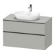 Duravit Meuble sous-lavabo D-Neo 100x55 cm, noir/gris mat, 2 tiroirs, 1 porte, 1 plan-1