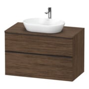 Duravit Meuble sous lavabo D-Neo 100x55 cm, noir/noisette d, 2 tiroirs, 1 porte, 1 plan-1
