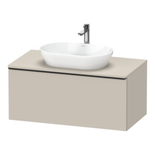 Duravit Meuble sous lavabo D-Neo 100x55 cm, noir/taupe, 1 tiroir, 1 porte, suspendu