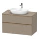 Duravit Meuble sous-lavabo D-Neo 100x55cm, blanc brillant, 2 tiroirs, 1 porte, 1 tablette-1