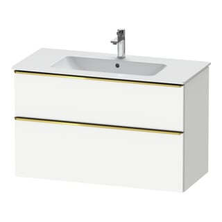 Duravit Meuble sous lavabo D-Neo 101x46,2 cm, blanc brillant, 1 porte, 1 tiroir