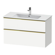 Duravit Meuble sous lavabo D-Neo 101x46,2 cm, blanc brillant, 1 porte, 1 tiroir