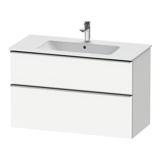 Duravit Meuble sous lavabo D-Neo 101x46,2 cm, blanc brillant, 1 porte, 1 tiroir