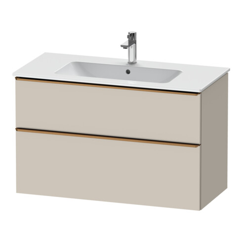 Duravit Meuble sous lavabo D-Neo 101x46,2 cm, blanc brillant, 1 porte, 1 tiroir