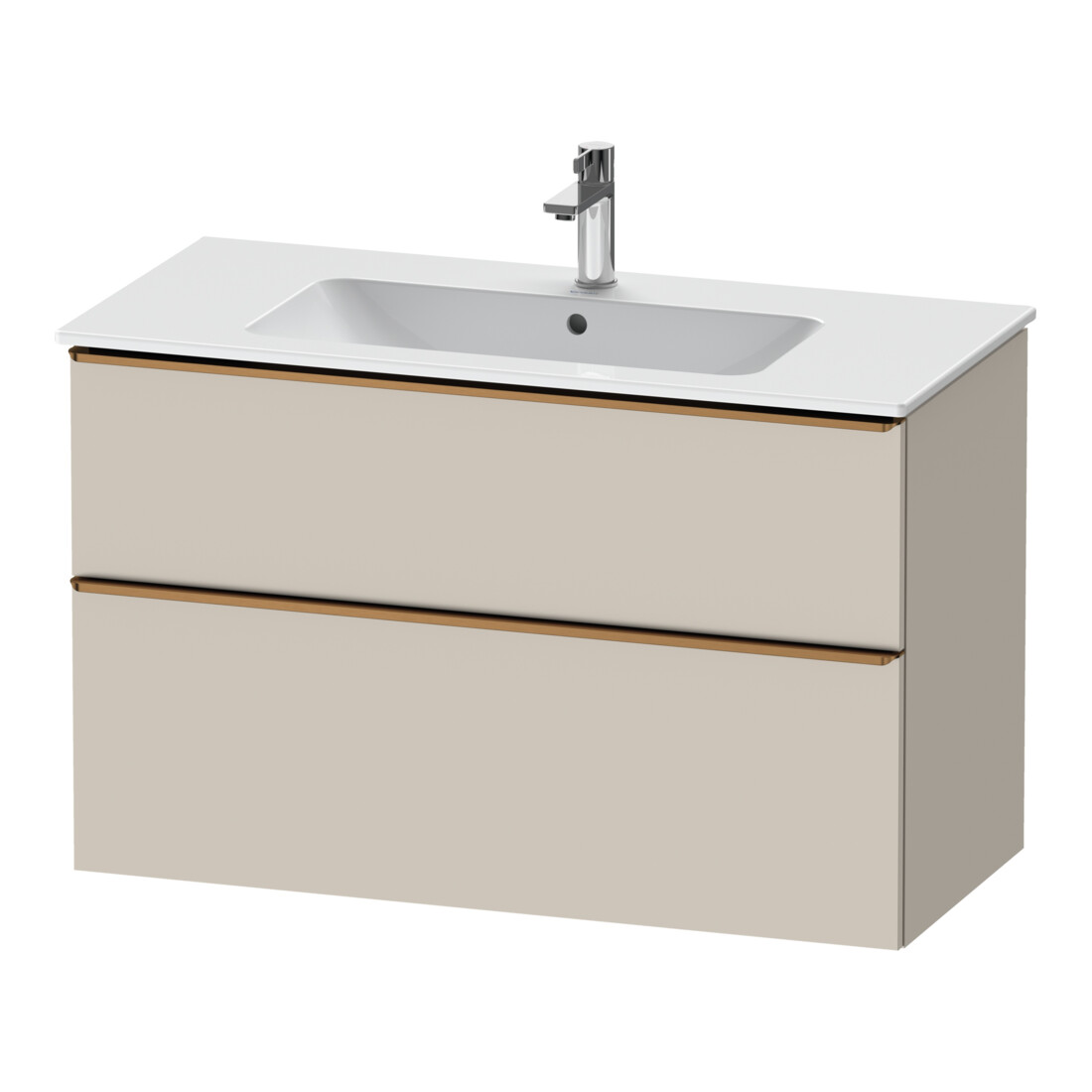Duravit Meuble sous lavabo D-Neo 101x46,2 cm, blanc brillant, 1 porte, 1 tiroir