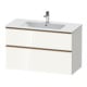 Duravit Meuble sous lavabo D-Neo 101x46,2 cm, blanc mat/gris, 1 porte, 1 tiroir-1