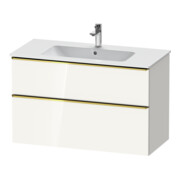 Duravit Meuble sous lavabo D-Neo 101x46,2 cm, blanc poli, 1 porte, 1 tiroir