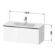 Duravit Meuble sous-lavabo D-Neo 101x46,2 cm, ch/nb Nat, 1 tiroir, suspendu
