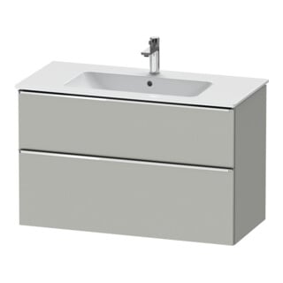 Duravit Meuble sous-lavabo D-Neo 101x46,2 cm, chrome/béton, 1 porte, 1 tiroir