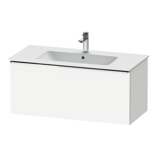 Duravit Meuble sous lavabo D-Neo 101x46,2 cm, chrome/blanc mat, 1 tiroir, suspendu