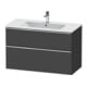 Duravit Meuble sous-lavabo D-Neo 101x46,2 cm, chrome/gris m, 1 porte, 1 tiroir-1