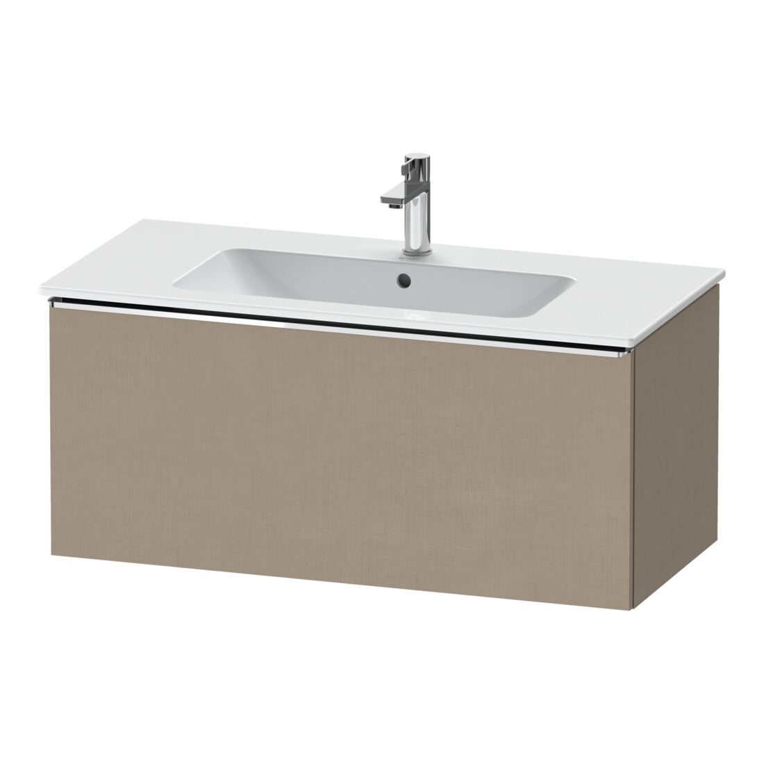 Duravit Meuble sous-lavabo D-Neo 101x46,2 cm, chrome/lin, 1 tiroir, suspendu
