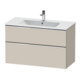 Duravit Meuble sous lavabo D-Neo 101x46,2 cm, chrome/taupe, 1 porte, 1 tiroir-1