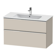 Duravit Meuble sous lavabo D-Neo 101x46,2 cm, chrome/taupe, 1 porte, 1 tiroir
