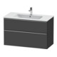 Duravit Meuble sous-lavabo D-Neo 101x46,2 cm, ES blanc/gris, 1 porte, 1 tiroir-1