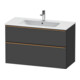 Duravit Meuble sous-lavabo D-Neo 101x46,2 cm, gris, 1 porte, 1 tiroir-1