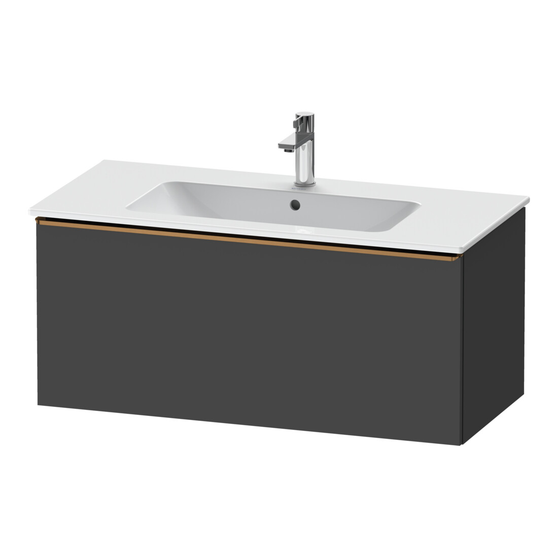 Duravit Meuble sous-lavabo D-Neo 101x46,2 cm, gris, 1 tiroir, suspendu