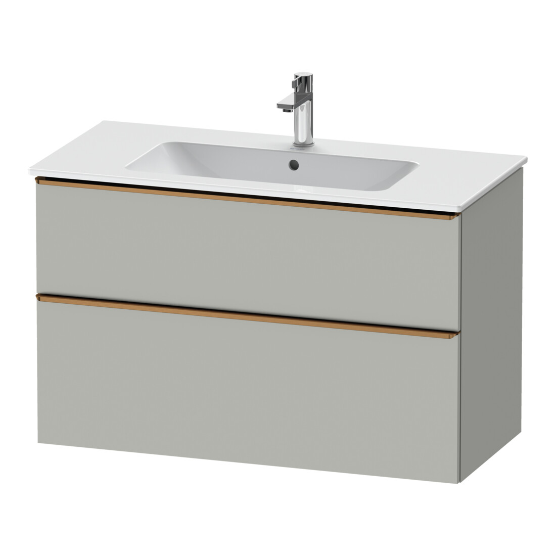 Duravit Meuble sous lavabo D-Neo 101x46,2 cm, gris beige, 1 porte, 1 tiroir