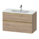 Duravit Meuble sous lavabo D-Neo 101x46,2 cm, gris perle/émeri, 1 porte, 1 tiroir-1