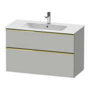 Duravit Meuble sous lavabo D-Neo 101x46,2 cm, gris poli/gr mat, 1 porte, 1 tiroir