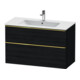Duravit Meuble sous lavabo D-Neo 101x46,2 cm, gris poli/œuf, 1 porte, 1 tiroir-1