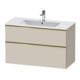 Duravit Meuble sous-lavabo D-Neo 101x46,2 cm, gris poli/Taupe m, 1 porte, 1 tiroir-1